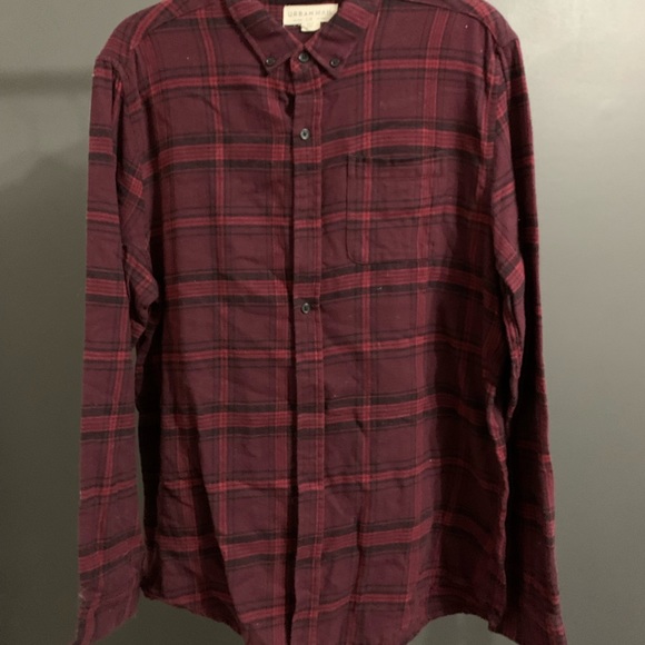 Bluenotes brand UrbanMan Burgundy Flannel Shirt - Picture 1 of 3